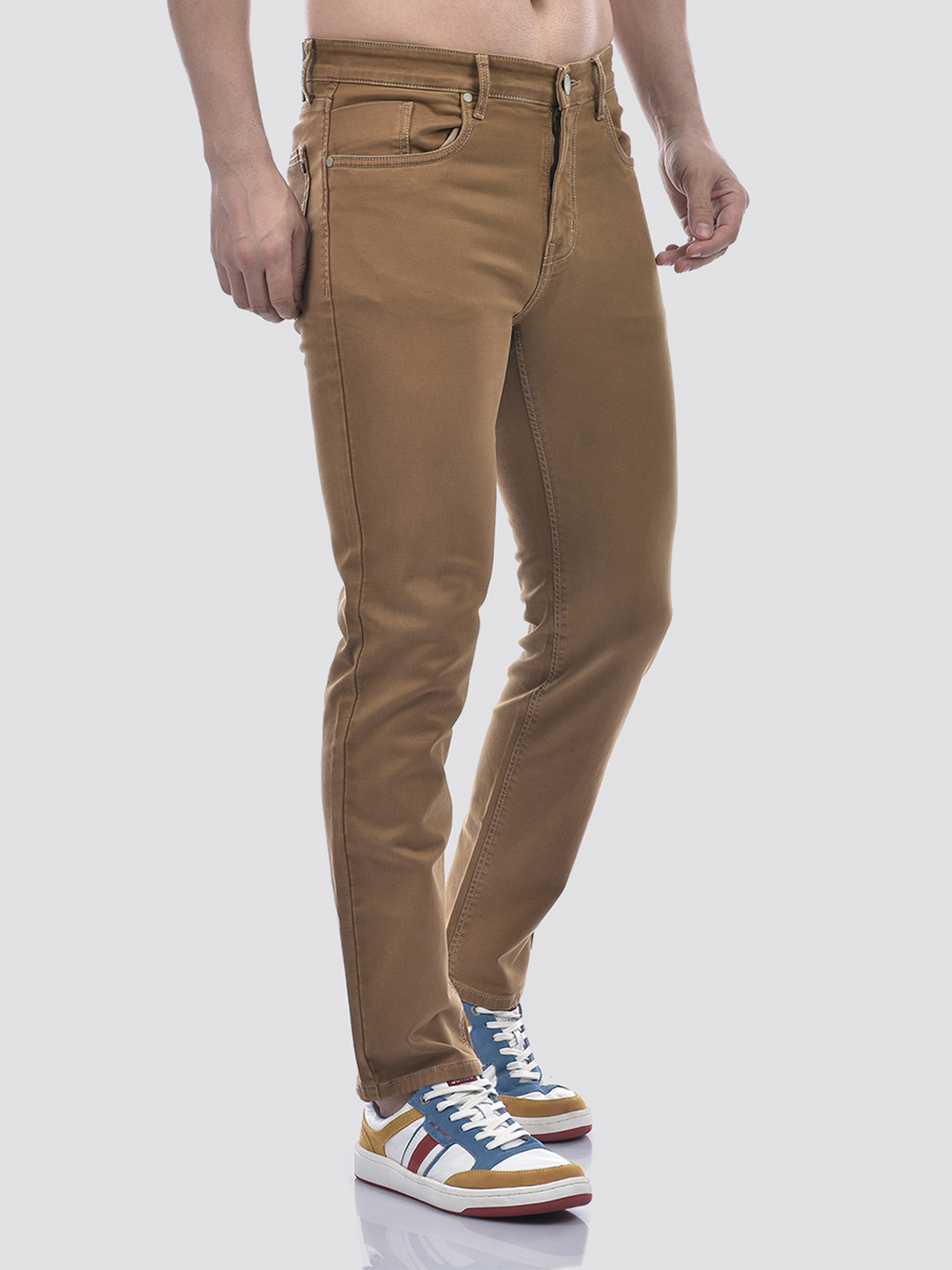 Numero Uno Men Solid Brown Jeans